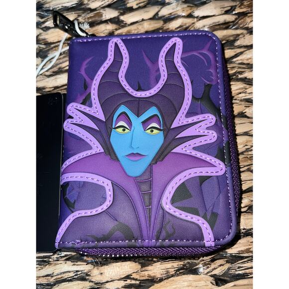 Loungefly Disney Sleeping Beauty Maleficent Mini Backpack Wallet - Picture 9 of 11